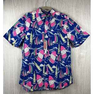 Vineyard Vines Sailboat Regatta Hawaiian Shirt Mens M NWT Beach Casual Fun